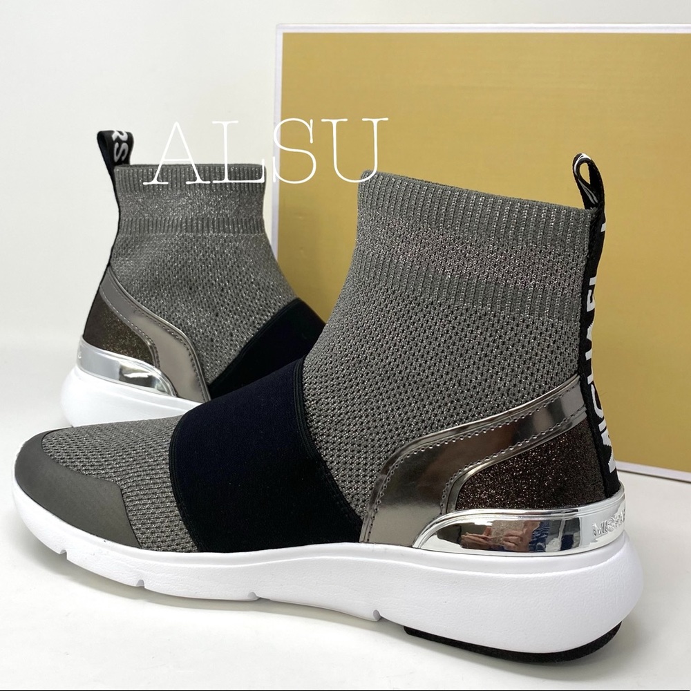 Michael Kors Sterling Bootie Textile Gunmetal Wmns - Picture 3 of 9